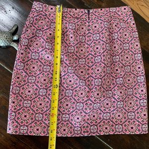 J Crew geometric print mini skirt